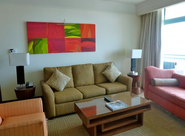 p1000530 Living room area in Oceanview Suite at The Reef Atlantis