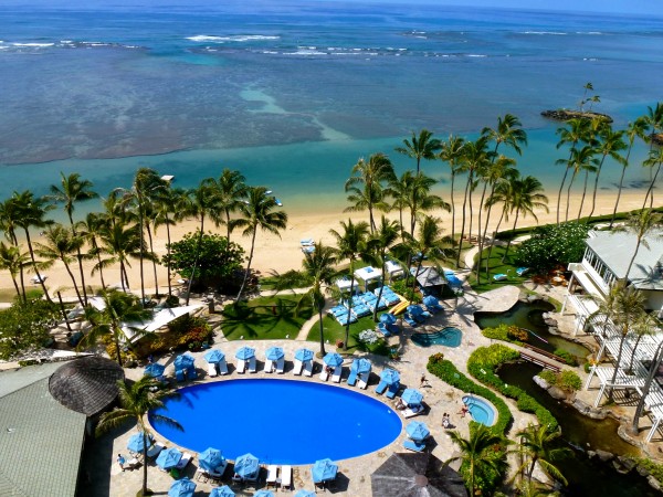 p1010606 View of The Kahala's pool and beach