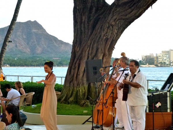 Hula dancer at Halekulani Nightly live music and hula dancing at Halekulani