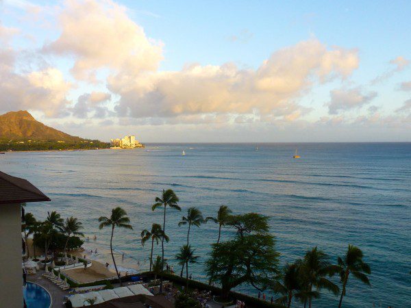 Great view of the ocean and Diamond Head from Halekulani View of Diamond Head from my room at Halekulani