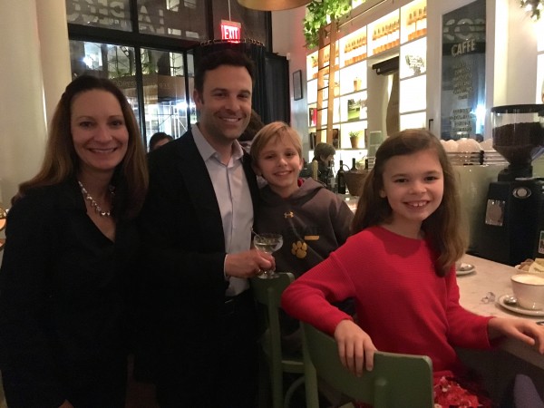 Enjoying dinner in the Flatiron