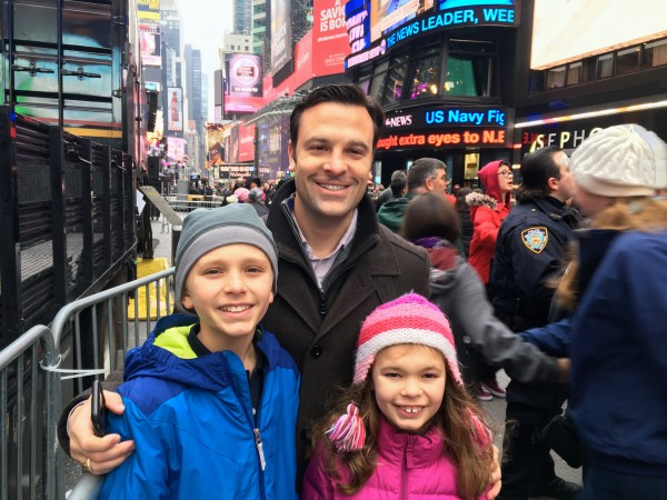 Family time at Times Square