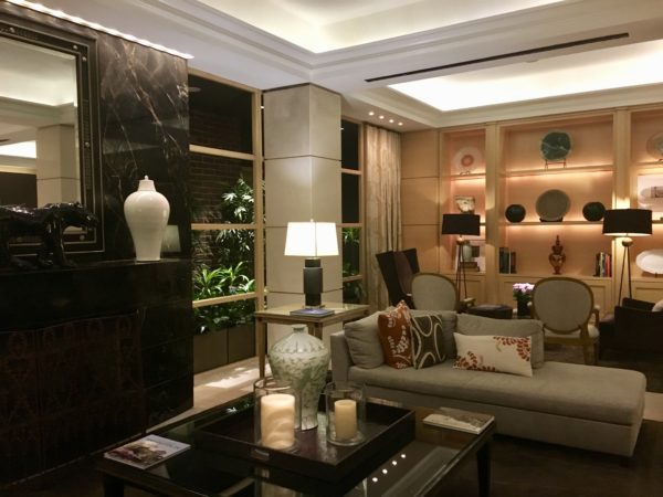In the lobby at the Four Seasons Washington, D.C.